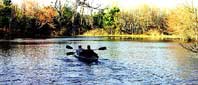 kayaking on  the pond